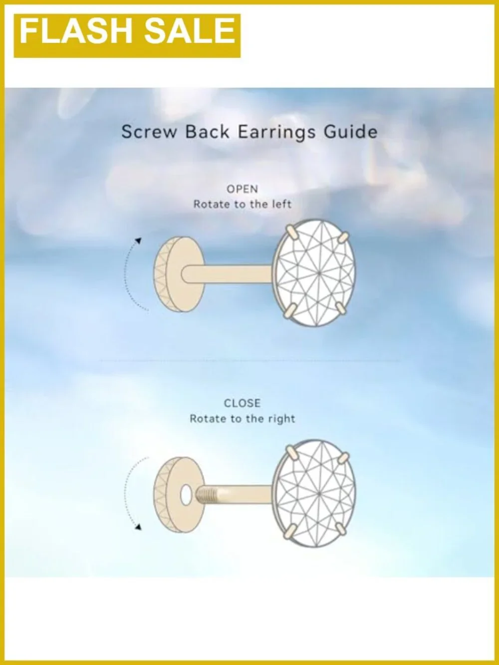 Titanium Screw Back Stud Earrings for Sensitive Ears 20G
